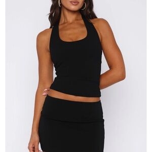 Fast Life Halter Top in Black